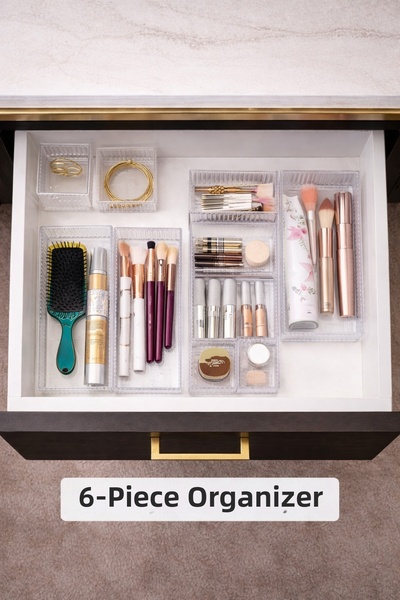 Mim Life 6 أدراج - منظم مجوهرات مكياج الحمام داخل الخزانة