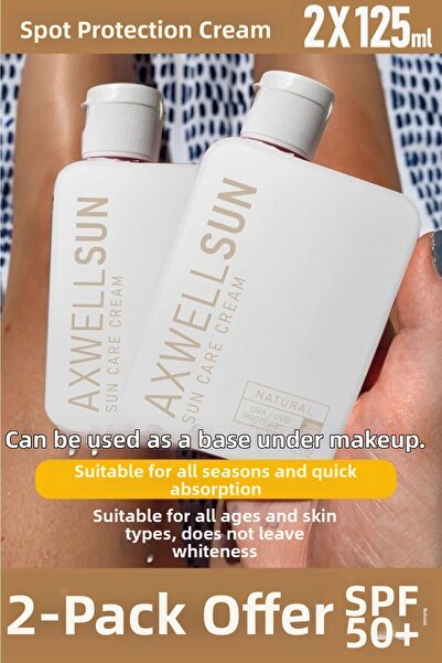AXWELL Blemish Sun Care Cream - Protective Sun Cream Spf50, 125ml 2 Pieces