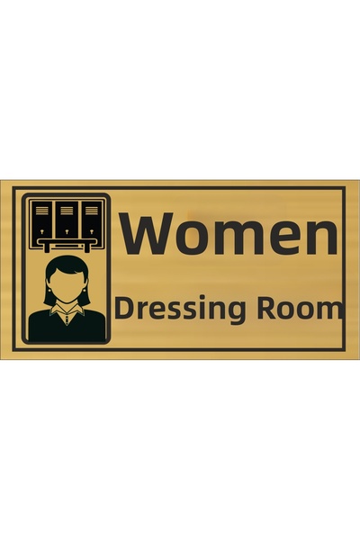 sıradışıhediyem Women's Dressing Room Metal Warning 20X10 cm