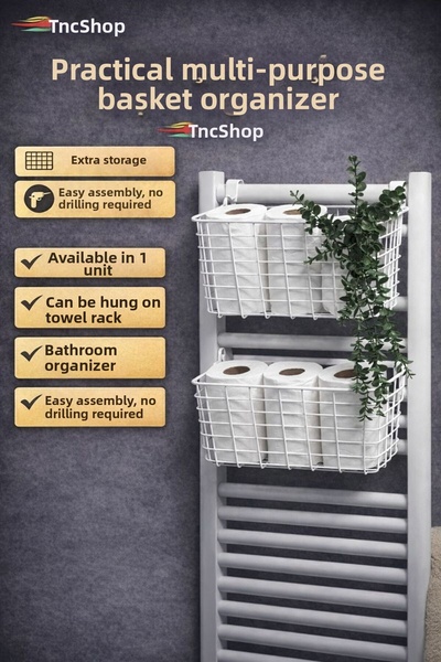 TncPatiShop Organizator practic multifuncțional pentru coșuri – Organizator d...