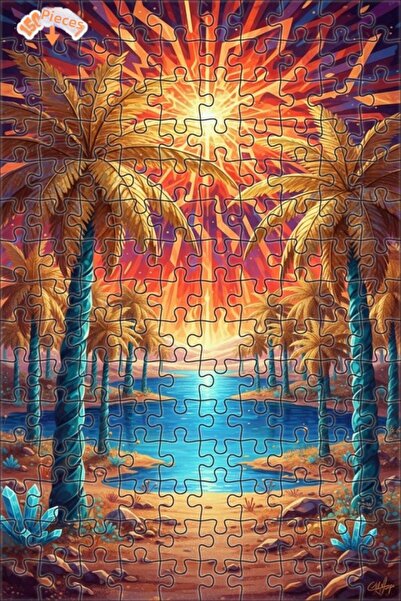 Teona Ahşap لغز فني بمظهر لوحة زيتية غامضة 150 قطعة 20×30