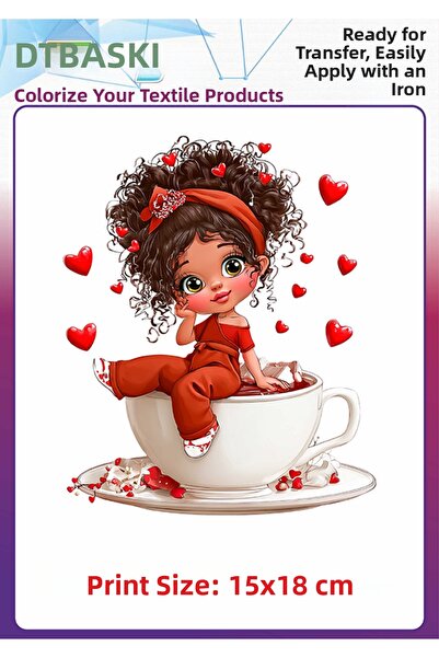 F17 Ajans Tricou drăguț pentru fetiță, cu imprimeu textil termoadeziv