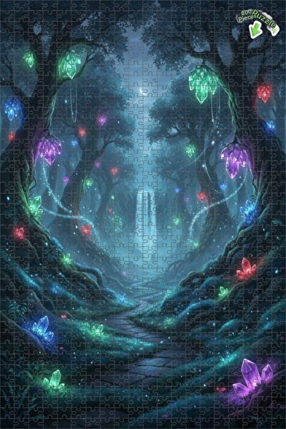 Teona Ahşap لغز خشبي من الغابة الكريستالية السحرية، لغز خشبي بإطار مزدوج الطب...