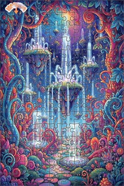 Teona Ahşap لغز خشبي مؤطر بطبقتين من الألوان المائية الملونة من ساوندري لاند،...