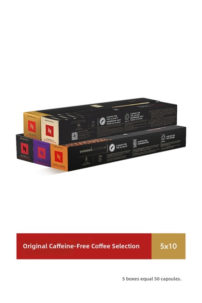 Nespresso Original Decaf Coffee Selection - 50 Capsules