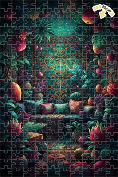 Teona Ahşap لغز خشبي مؤطر بطبقتين بمظهر لوحة زيتية لزاوية الغابة الغامضة 200 ...