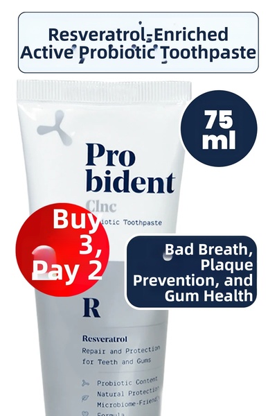 Probident Clinic Natural Intensive Care Fluoride-Free Toothpaste with Resvera...