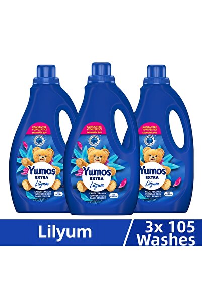Yumoş Extra Concentrated Fabric Softener Lilyum 105 Washes 2520ml X3