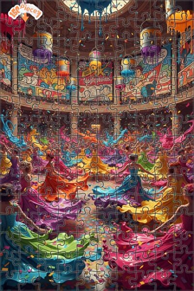 Teona Ahşap لغز خشبي ملون بإطار مزدوج الطبقات من بوب آرت 150 قطعة 20x30