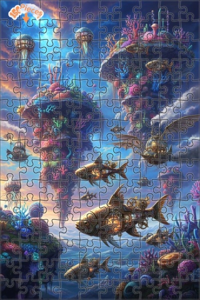 Teona Ahşap لغز خشبي بإطار مزدوج الطبقات على شكل أسماك بالون هوائي ستيمبانك 1...