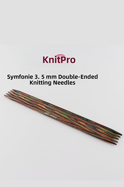 KnitPro Symfonie Double-Ended Wooden 20cm Sock Needle 3.5mm