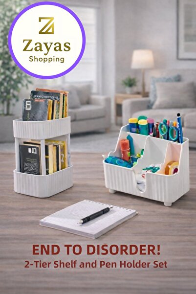 Zayas Shopping مجموعة منظم المكتب والمنزل ZS-0063-2 – منظم أدوات مكتبية لسطح ...