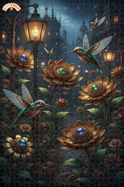 Teona Ahşap لغز خشبي ميكانيكي سحري على شكل طائر الطنان بإطار مزدوج الطبقات 10...