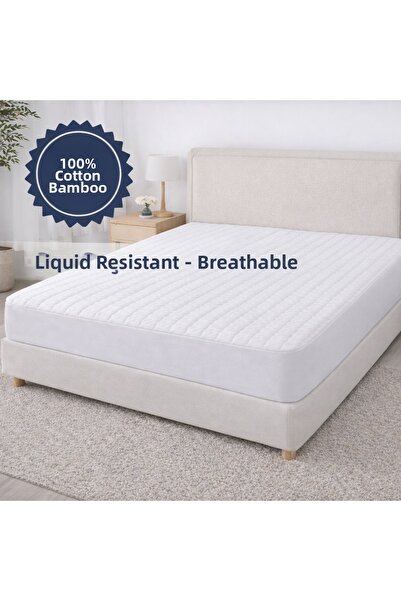 Ezgi bumbac 100% cearșafuri elastice din bambus tip saltea 180 x 200 – protec...