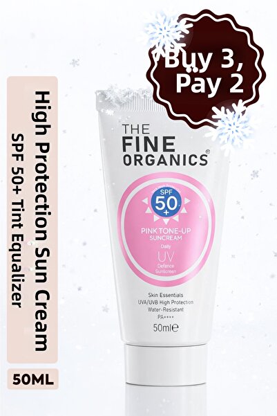 THE FINE ORGANICS High Protection SPF 50+ Tone Pink Sunscreen - 50ml