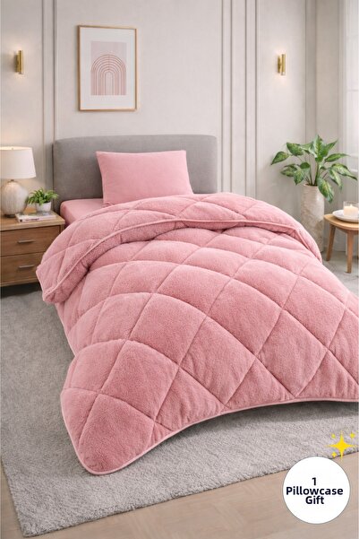 Formeya Cuvertură de lux Wellsoft cu pudră pentru o persoană, cu două fețe, 1...