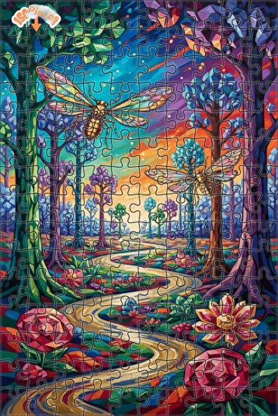 Teona Ahşap لغز خشبي بإطار مزدوج الطبقات بمظهر لوحة زيتية لبعوض الغابة الكريس...