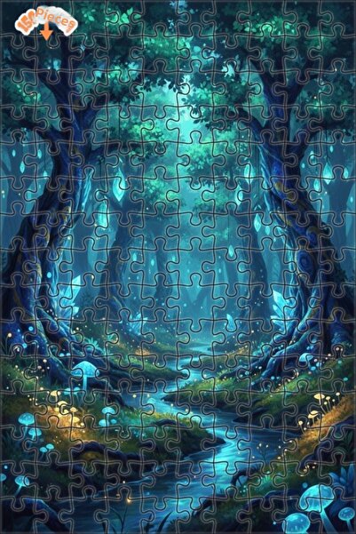 Teona Ahşap لغز خشبي بإطار مزدوج الطبقات من ماجيكال فورست كريستال لايتنج 150 ...