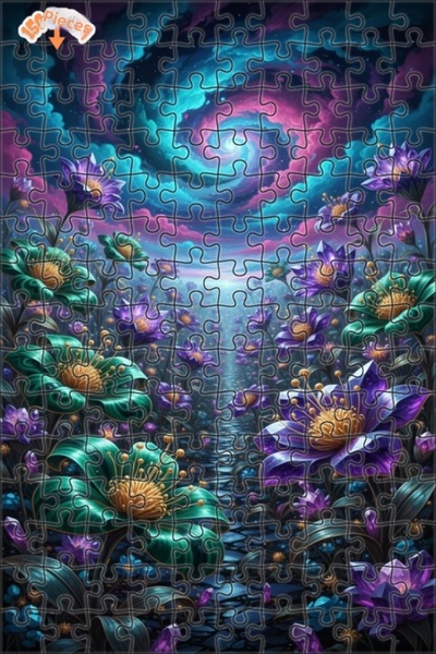 Teona Ahşap Majestic Galaxy Garden Double Layer Framed Wooden Puzzle 150 Piec...