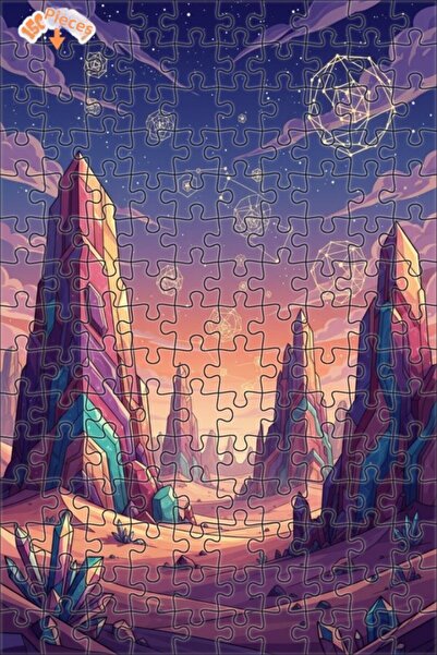 Teona Ahşap لغز خشبي مؤطر بطبقتين من بلاد الكريستال الغامضة 150 قطعة 20×30