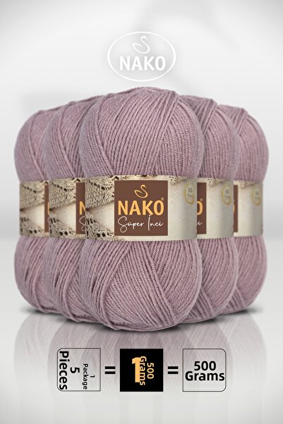 NAKO سوبر إنسي - 10155 خيوط عصير العنب - عبوة من 5 قطع - 100 جرام/260 متر - خ...