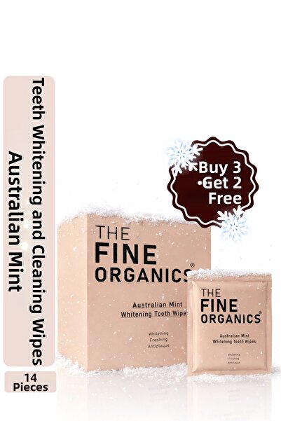 THE FINE ORGANICS Australian Mint - Essence Tooth Cleaning and Whitening Wipes