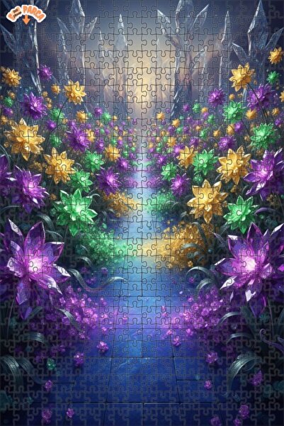 Teona Ahşap Crystal Garden Road Double Layer Framed Wooden Puzzle 500 Pieces ...