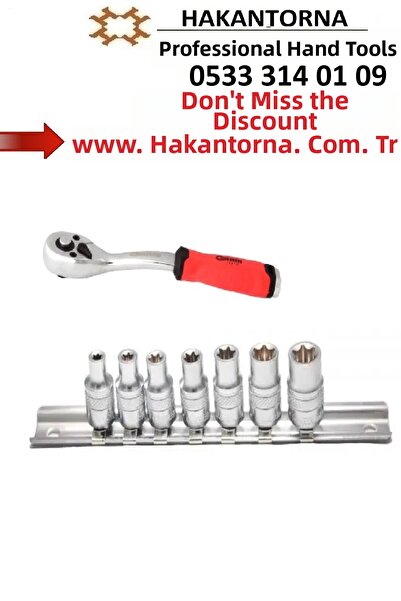 HakanTorna Ht- Arm 1/4 Socket Ratchet Handle 1/4 E Socket Set