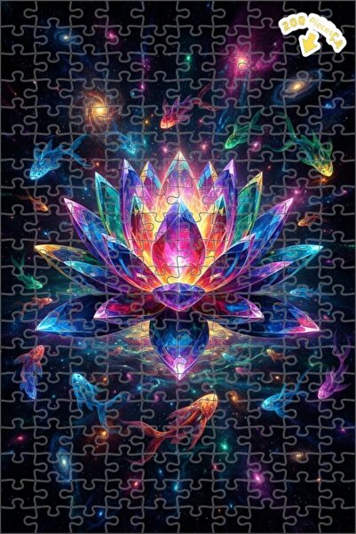 Teona Ahşap لغز خشبي بإطار مزدوج الطبقات من كريستال إيليجانس كوزميك فيش، 200 ...