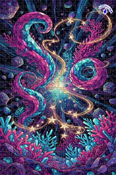 Teona Ahşap لغز خشبي بإطار ذو طابقين بمظهر فسيفساء زجاجية من كوزميك ميركان در...