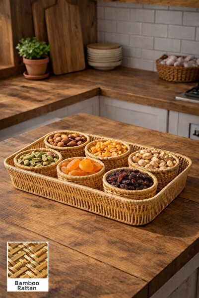 Mim Life Bamboo Wicker / Piece Snack Bowl
