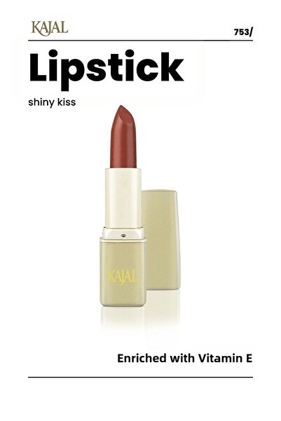 KAJAL أحمر شفاه مرطب ناعم الملمس - أحمر شفاه ساتان مرطب من سيلك جلو رقم: 753