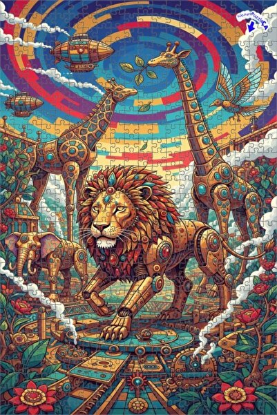 Teona Ahşap لغز خشبي بإطار مزدوج الطبقات من ستيمبانك أنيمالز كينغدوم 600 قطعة...