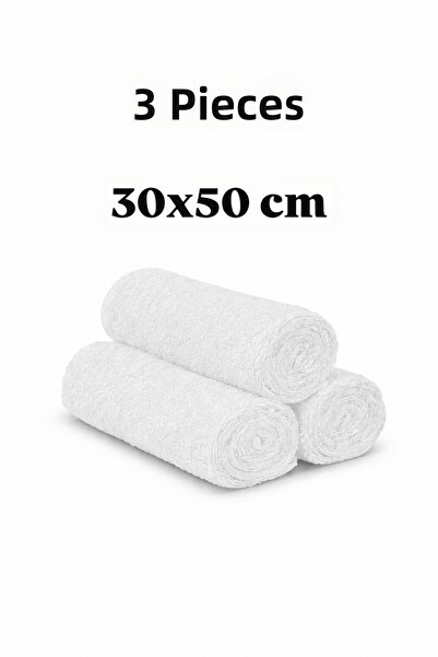 mihriban 3 τεμάχια βαμβακερές πετσέτες χεριών και προσώπου Λευκό σετ πετσετών...