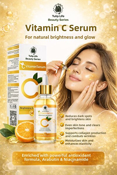 Tuliplife Vitamin C Serum – Skin Tone Equalizer, Collagen Supporting & Antiox...