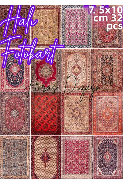 Hiras Dizayn 32Pcs Ethnic Carpet Rug Patterned Photocards Quality Cards Postc...