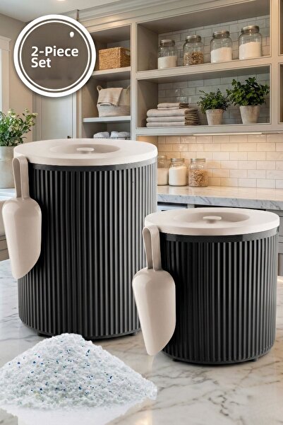 GLUS 2 قطعة مسحوق و قرص صندوق تخزين المنظفات حاوية تخزين المنظفات