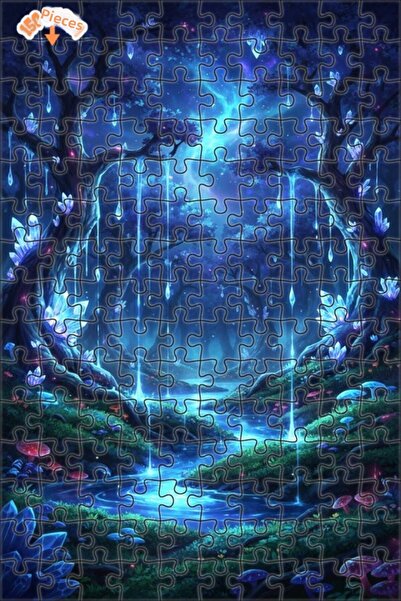 Teona Ahşap لغز الغابة الكريستالية الغامضة 150 قطعة 20x30