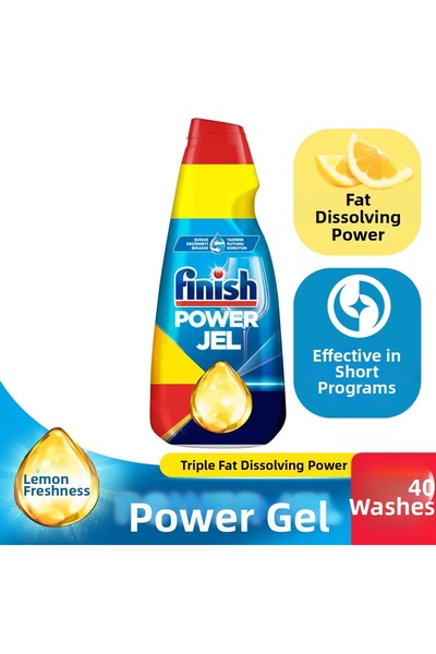 Finish جل منظف غسالة الصحون برائحة الليمون 1000 مل