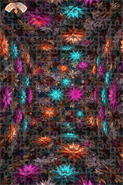 Teona Ahşap لغز خشبي بإطار مزدوج الطبقات من مجموعة الحديقة الغامضة للألوان ال...