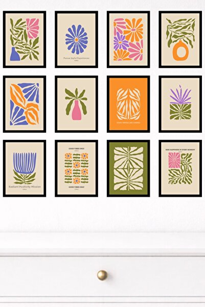 UNT Set de pictură murală modernă cu aspect de cadru din 12 piese – 15x20 cm ...