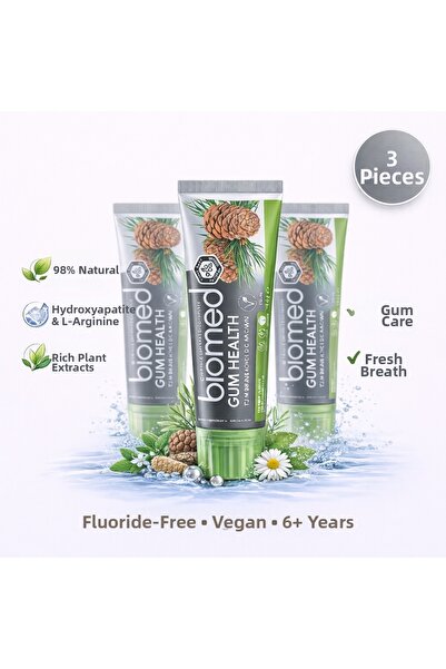 Biomed Gum Health Gums Care Protection Toothpaste Natural Herbal Fluoride-Fre...