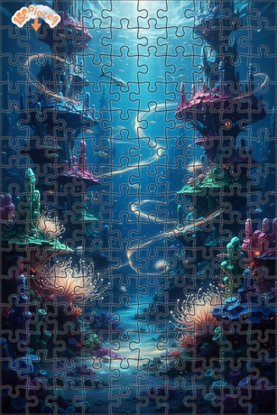 Teona Ahşap لغز خشبي بتصميم منظر طبيعي تحت الماء لملكة البحر السحرية بمظهر لو...