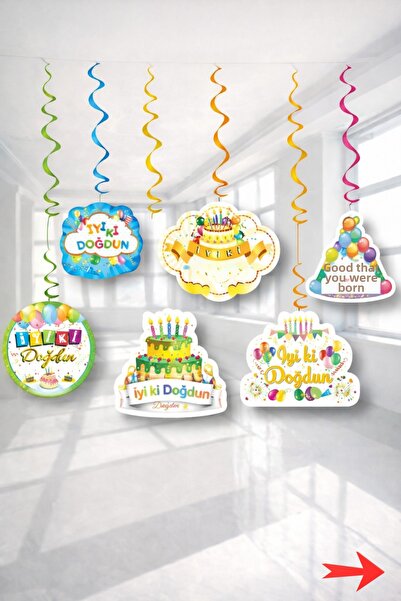 Baloncu Dede Σετ κρεμαστό στολίδι γενεθλίων για την οροφή  "Happy Birthday " ...