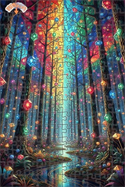 Teona Ahşap لغز خشبي بإطار مزدوج الطبقات من كريستال أورانج ويرد 150 قطعة 20x30