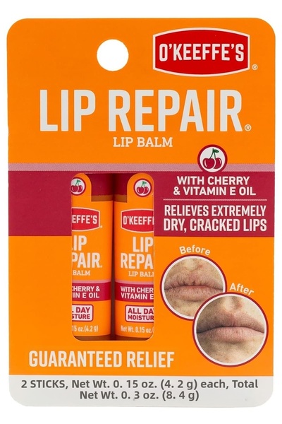 O'Keeffe's مرطب شفاه بالكرز وفيتامين E - كريم شفاه ٢×٤.٢ غرام