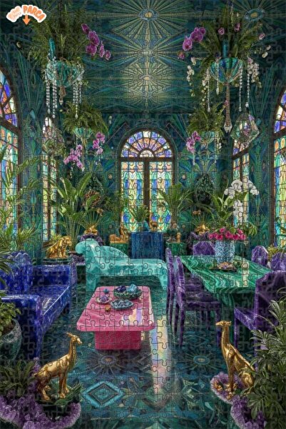 Teona Ahşap Luxury Crystal Palace Art Wooden Puzzle Double-Deck Framed Wooden...