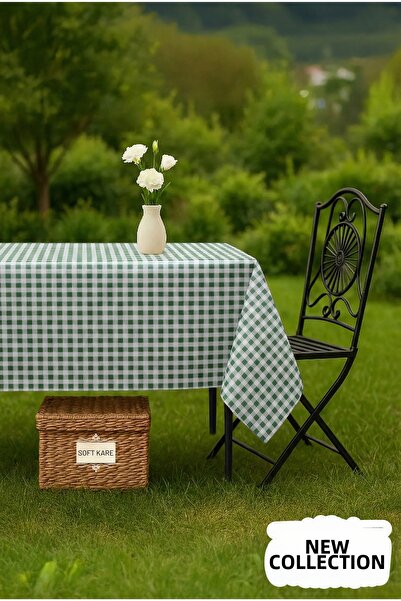 Soft Kare Pvc Fiber Tablecloth – Wipeable, Waterproof, Modern Pattern, for Ki...