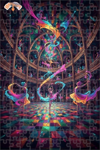 Teona Ahşap لغز خشبي فني تجريدي ملون من بالي إيشور 150 قطعة 20x30