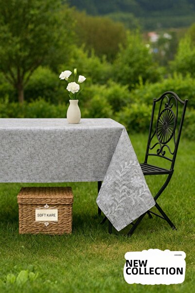 Soft Kare Pvc Fiber Tablecloth – Wipeable, Waterproof, Modern Pattern, for Ki...